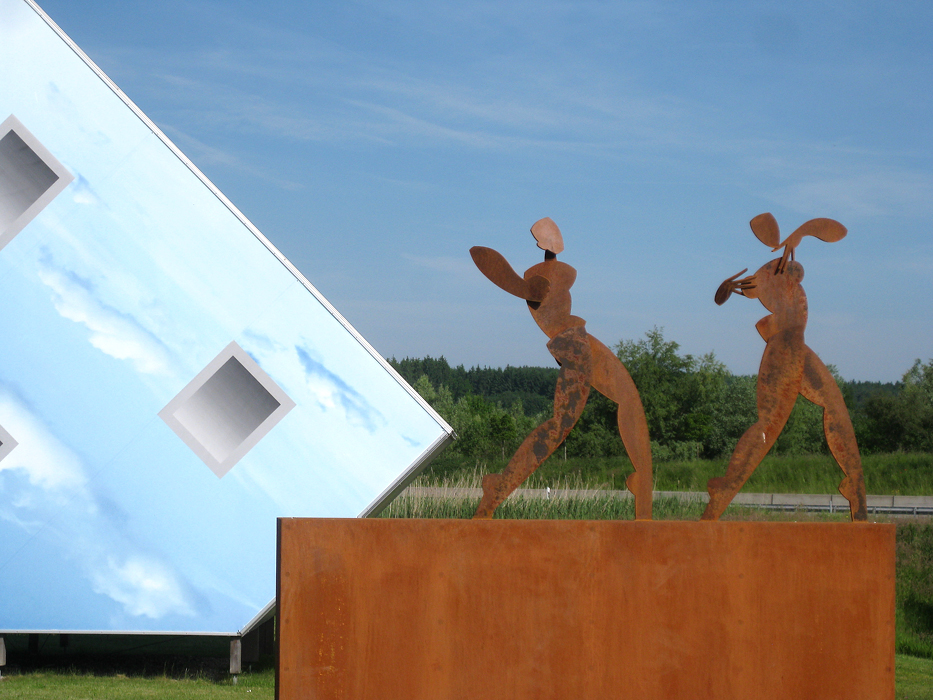 Agnes Keil, `Adam und Eva, Firma Baufritz Erkheim, 2013, Höhe 120cm